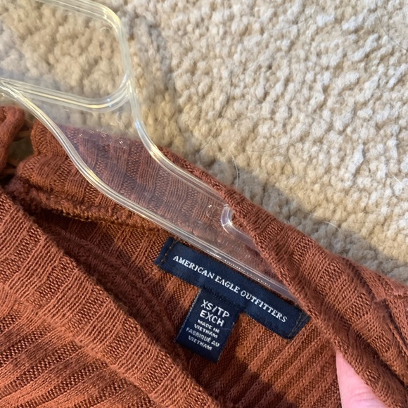 American Eagle Dress - short sleeve - brown - stretchy and flowy - XS -cute back - Picture 3 of 3